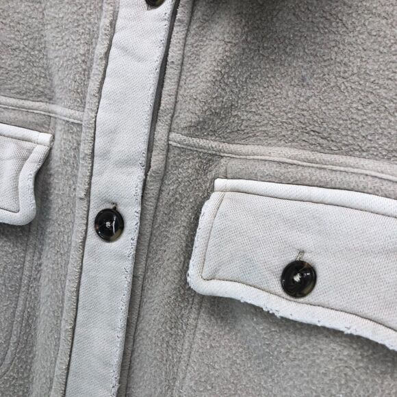 NEW Free People Ruby Jacket Shacket Shirt Jacket Sz S Stone Distressed Ovresized - Picture 6 of 10